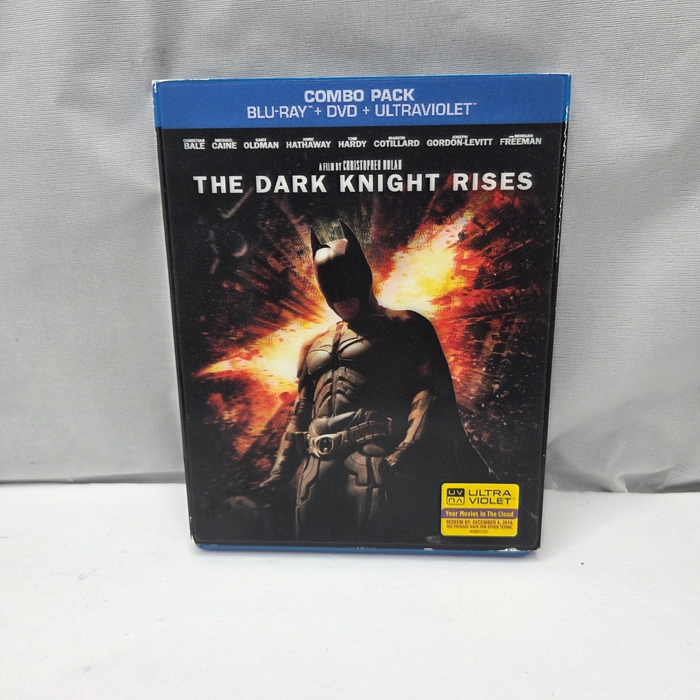 The Dark Knight Rises Blu-ray DVD Combo 3-Disc Set Batman Nolan Christian Bale